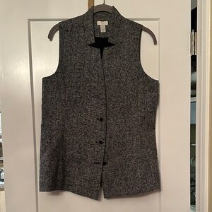 Chico's Black and Gray Sleeveless Vest